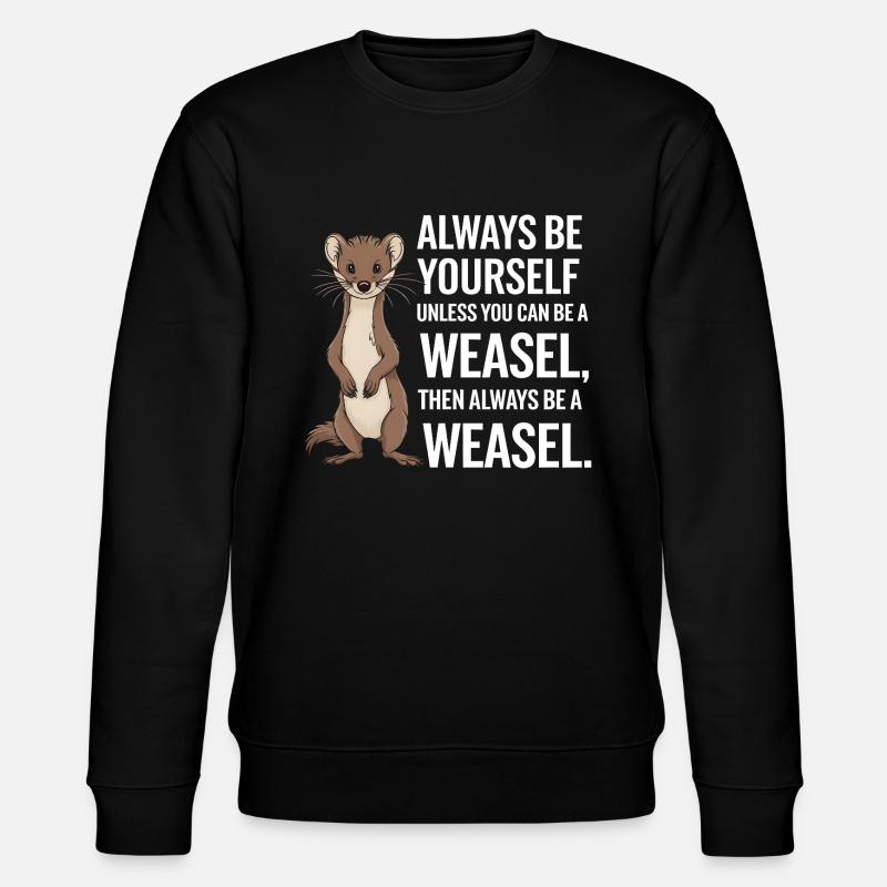 Wiesel - Stanley/Stella Unisex Bio-Sweatshirt CHANGER  - Schwarz