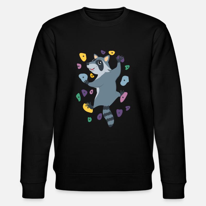 Waschbär Klettern - Stanley/Stella Unisex Bio-Sweatshirt CHANGER  - Schwarz