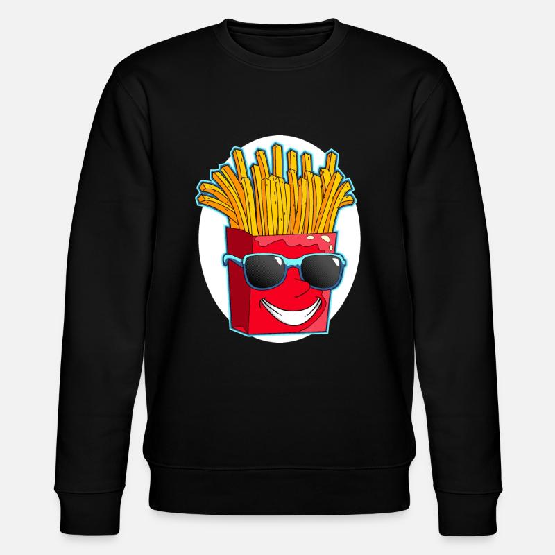 Frites Français fraîches - Sweat bio CHANGER Stanley/Stella Unisexe - noir
