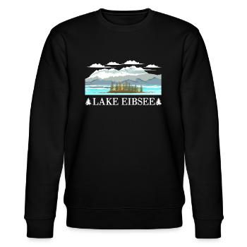Lake Eibsee - Stanley/Stella Unisex Bio-Sweatshirt CHANGER  - Schwarz - Vorne - Nik (191cm) & Marisol (170cm)