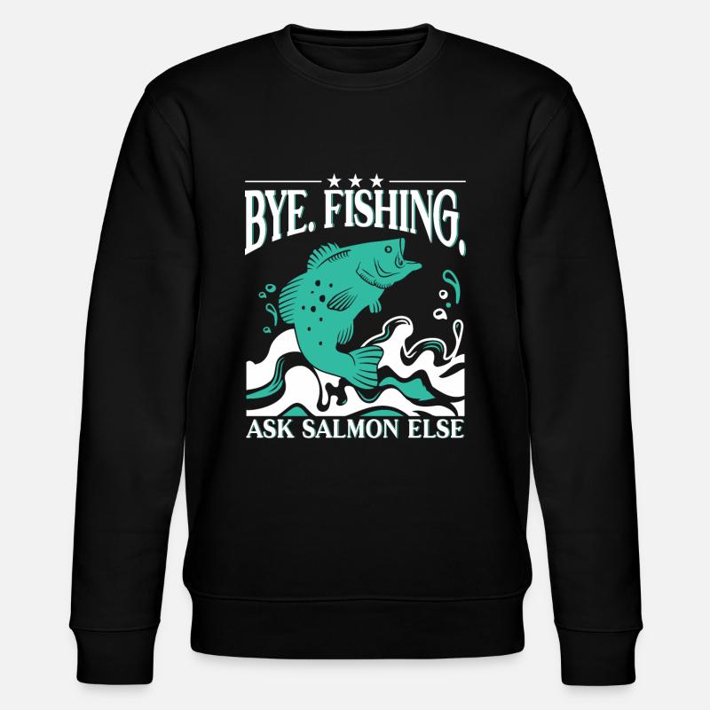 Lachs Fischen - Stanley/Stella Unisex Bio-Sweatshirt CHANGER  - Schwarz