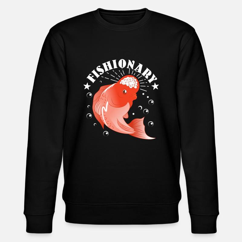 Smart fish - Stanley/Stella CHANGER Unisex Organic Sweatshirt - black