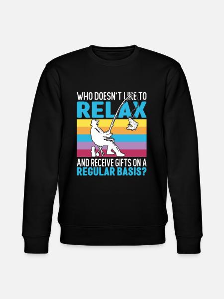 Eisfischen Geschenk - Stanley/Stella Unisex Bio-Sweatshirt CHANGER  - Schwarz