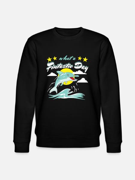 Fintastic dolphin - Stanley/Stella CHANGER Unisex Organic Sweatshirt - black