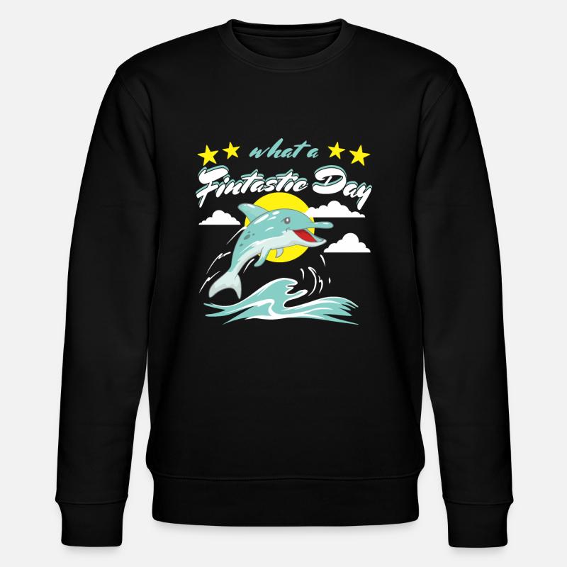 Dauphin fintastique - Sweat bio CHANGER Stanley/Stella Unisexe - noir