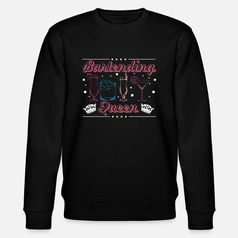Bartending Queen - Stanley/Stella CHANGER Unisex Organic Sweatshirt - black