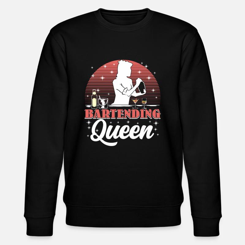 Bartending Queen - Stanley/Stella CHANGER Unisex Organic Sweatshirt - black