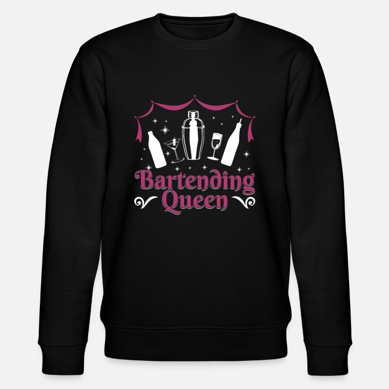 Bartending Queen - Stanley/Stella Unisex Bio-Sweatshirt CHANGER  - Schwarz