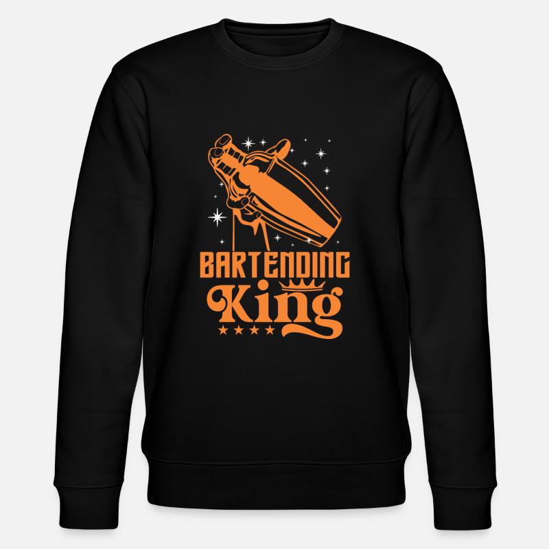 Bartending King - Stanley/Stella Unisex Bio-Sweatshirt CHANGER  - Schwarz