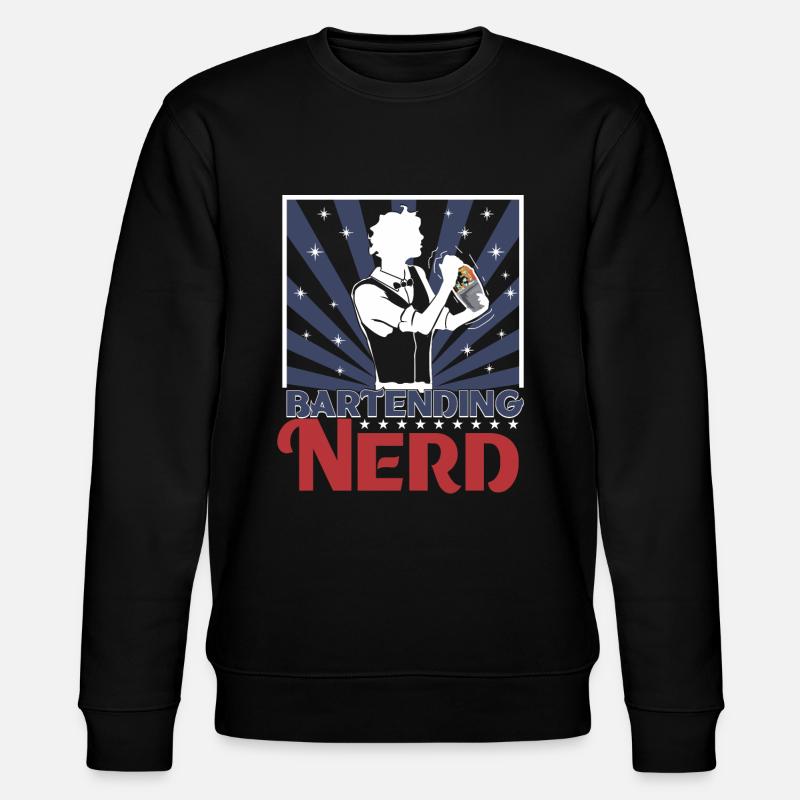 bartending nerd - Stanley/Stella Unisex Bio-Sweatshirt CHANGER  - Schwarz