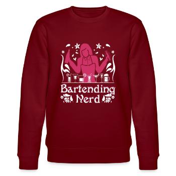 Nerd barman - Sweat bio CHANGER Stanley/Stella Unisexe - bordeaux - Devant - Nik (191cm) & Marisol (170cm)