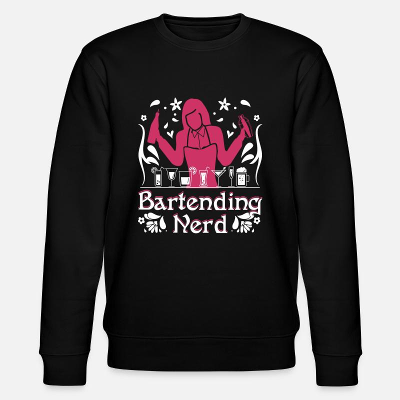bartending nerd - Stanley/Stella Unisex Bio-Sweatshirt CHANGER  - Schwarz