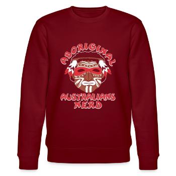 Aboriginal Australians Nerd - Stanley/Stella Unisex Bio-Sweatshirt CHANGER  - Burgunderrot - Vorne - Nik (191cm) & Marisol (170cm)