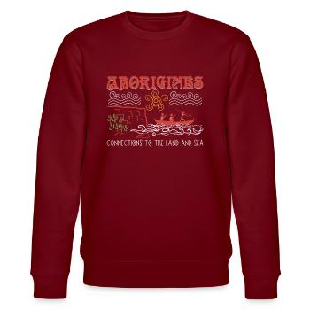 Aborigines Connections - Stanley/Stella Unisex Bio-Sweatshirt CHANGER  - Burgunderrot - Vorne - Nik (191cm) & Marisol (170cm)