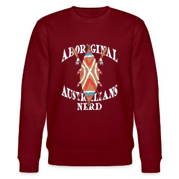 Aboriginal Australians Nerd - Stanley/Stella Unisex Bio-Sweatshirt CHANGER  - Burgunderrot - Vorne - Nik (191cm) & Marisol (170cm)