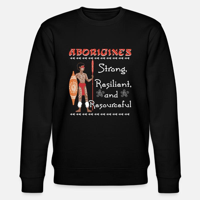 Aborigines Strong - Stanley/Stella CHANGER Unisex Organic Sweatshirt - black