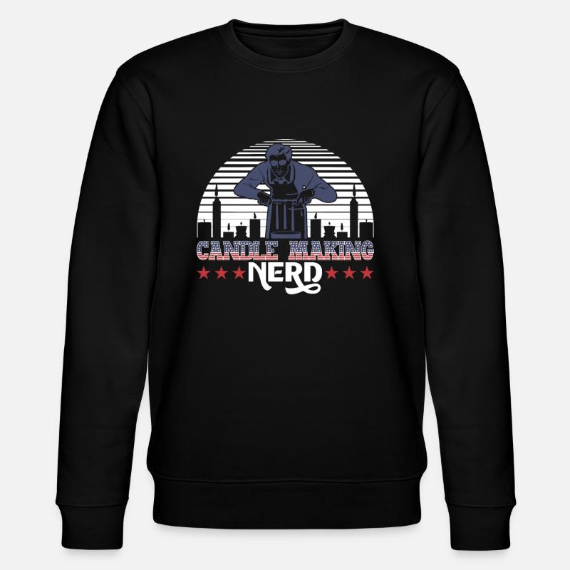 Kerzen machen Nerd - Stanley/Stella Unisex Bio-Sweatshirt CHANGER  - Schwarz