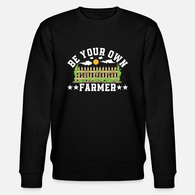be your own farmer - Stanley/Stella CHANGER Unisex Organic Sweatshirt - black