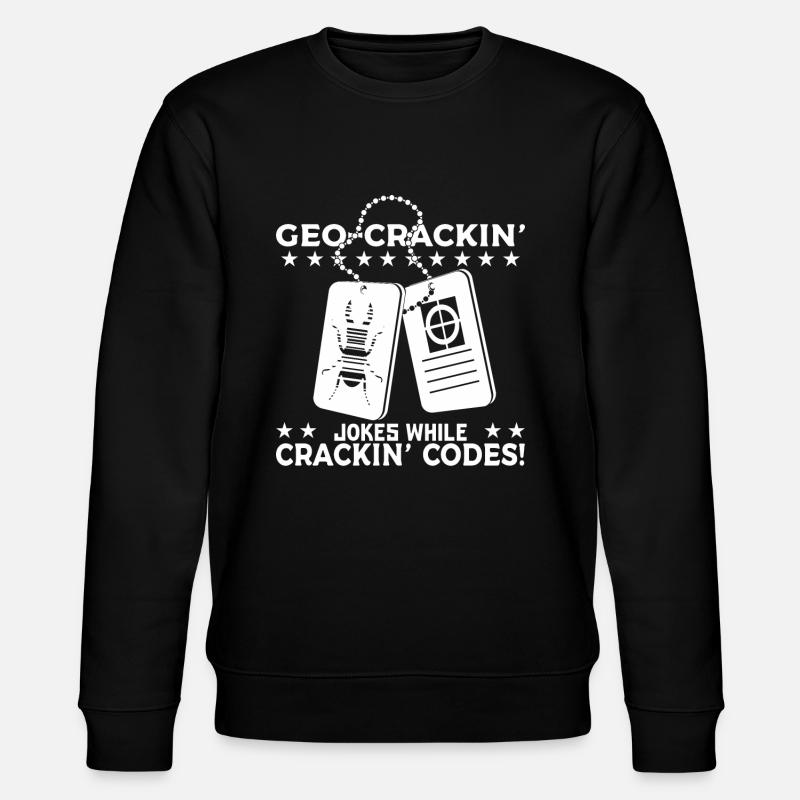 Geo-Crackin' Witze beim Knacken von Codes! - Stanley/Stella Unisex Bio-Sweatshirt CHANGER  - Schwarz