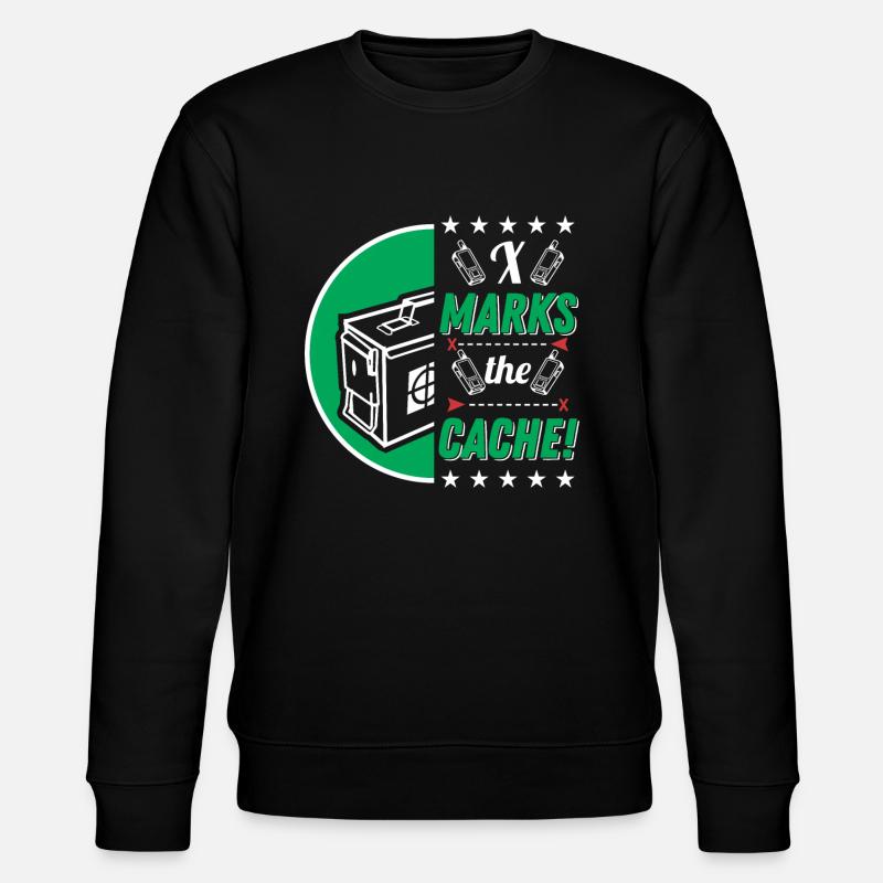 X marks the cache! - Stanley/Stella CHANGER Unisex Organic Sweatshirt - black
