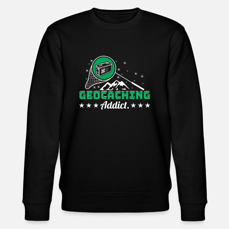 Geocaching-Süchtiger - Stanley/Stella Unisex Bio-Sweatshirt CHANGER - Schwarz