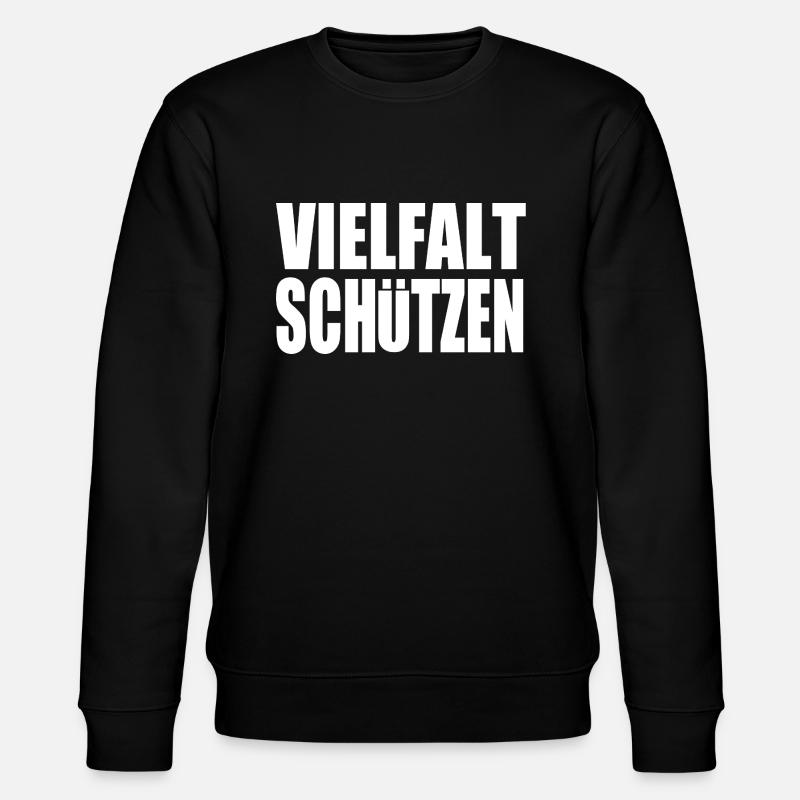 vielfalt schützen - Stanley/Stella Unisex Bio-Sweatshirt CHANGER  - Schwarz