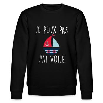 Je peux pas j'ai voile - Sweat bio CHANGER Stanley/Stella Unisexe - noir - Devant - Nik (191cm) & Marisol (170cm)