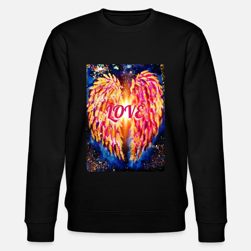 Engel der Liebe - Stanley/Stella Unisex Bio-Sweatshirt CHANGER  - Schwarz