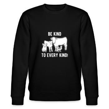 Vegan - Stanley/Stella Unisex Bio-Sweatshirt CHANGER  - Schwarz - Vorne - Nik (191cm) & Marisol (170cm)
