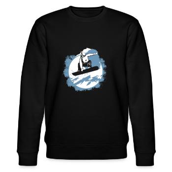 Snowboarding - Stanley/Stella Unisex Bio-Sweatshirt CHANGER  - Schwarz - Vorne - Nik (191cm) & Marisol (170cm)
