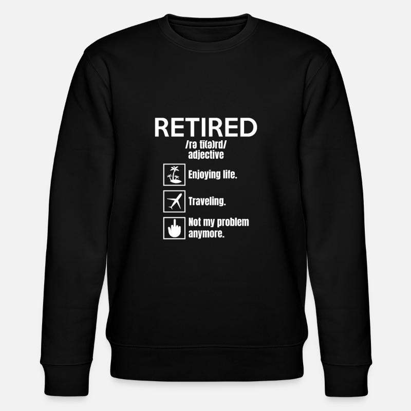retired adjective pensioner adjective - Stanley/Stella CHANGER Unisex Organic Sweatshirt - black