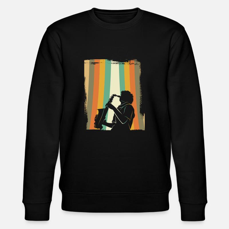 Saxophone rétro - Sweat bio CHANGER Stanley/Stella Unisexe - noir