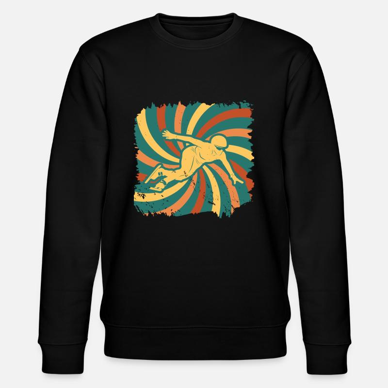 Eisschnelllauf retro - Stanley/Stella Unisex Bio-Sweatshirt CHANGER  - Schwarz