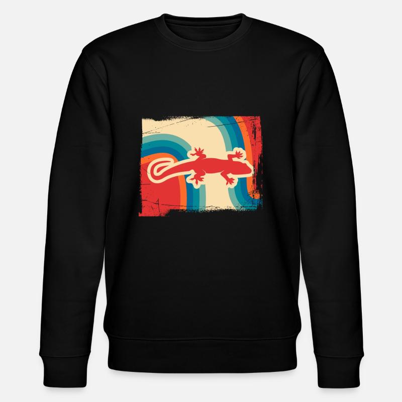 Gecko reptiles retro - Sweat bio CHANGER Stanley/Stella Unisexe - noir