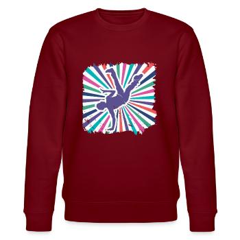 Breakdancing - Stanley/Stella CHANGER Unisex Organic Sweatshirt - burgundy - Front - Nik (191cm) & Marisol (170cm)