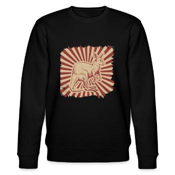 Kangaroo - Stanley/Stella CHANGER Unisex Organic Sweatshirt - black - Front - Nik (191cm) & Marisol (170cm)