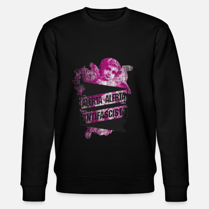 Ange antifasciste - Sweat bio CHANGER Stanley/Stella Unisexe - noir