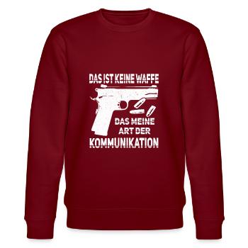 Sportschießen Schießsport Sportschütze - Stanley/Stella Unisex Bio-Sweatshirt CHANGER  - Burgunderrot - Vorne - Nik (191cm) & Marisol (170cm)