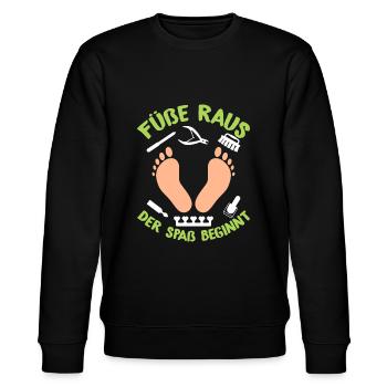 Podiatrist Nail Designer Podiatry - Stanley/Stella CHANGER Unisex Organic Sweatshirt - black - Front - Nik (191cm) & Marisol (170cm)