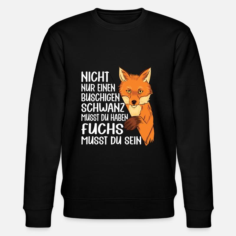 Fuchs Statement Rotfuchs Spruch - Stanley/Stella Unisex Bio-Sweatshirt CHANGER  - Schwarz