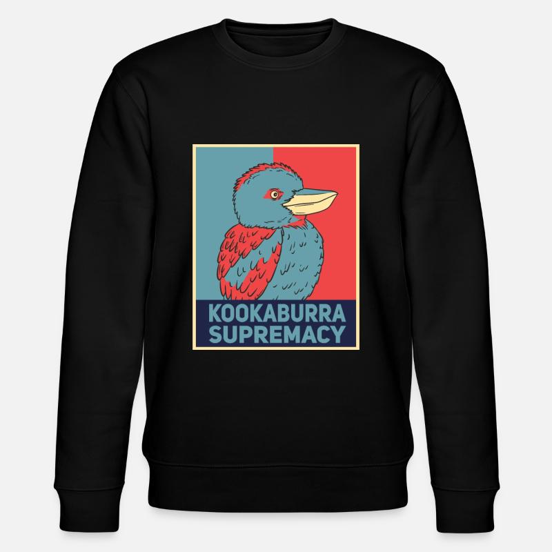 Australian Kookaburra - Stanley/Stella CHANGER Unisex Organic Sweatshirt - black