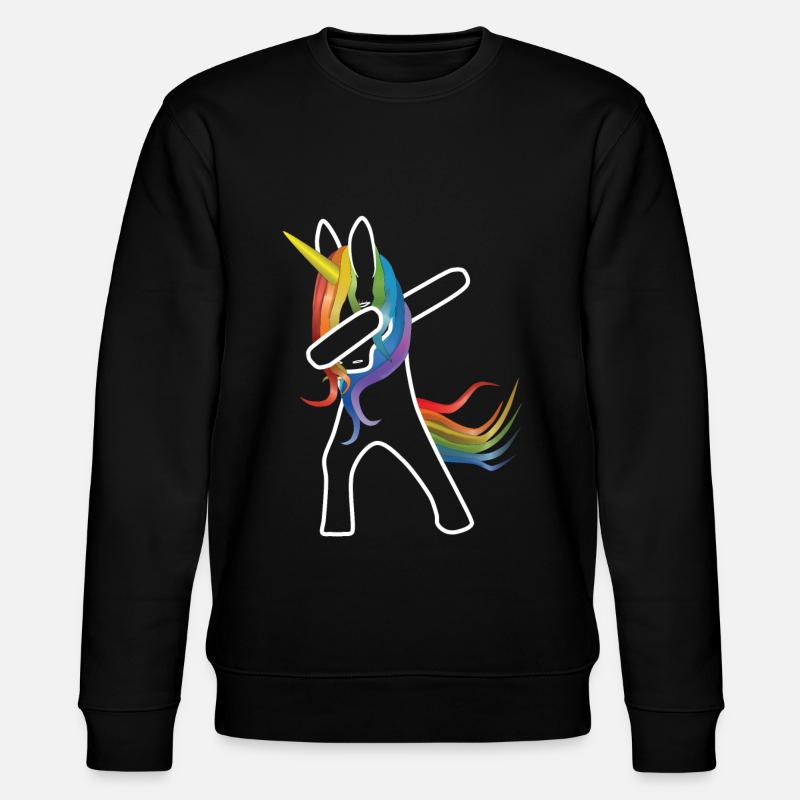 Licorne dabbing transparent - Sweat bio CHANGER Stanley/Stella Unisexe - noir