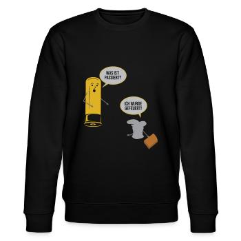 Sportschießen Schießsport Sportschütze - Stanley/Stella Unisex Bio-Sweatshirt CHANGER  - Schwarz - Vorne - Nik (191cm) & Marisol (170cm)