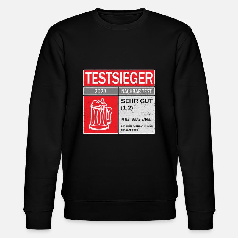 Nachbar Biertrinker - Stanley/Stella Unisex Bio-Sweatshirt CHANGER  - Schwarz