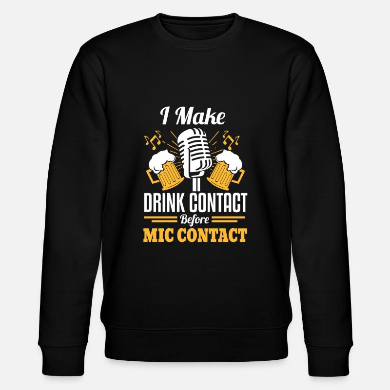 Funny karaoke singer - Stanley/Stella CHANGER Unisex Organic Sweatshirt - black