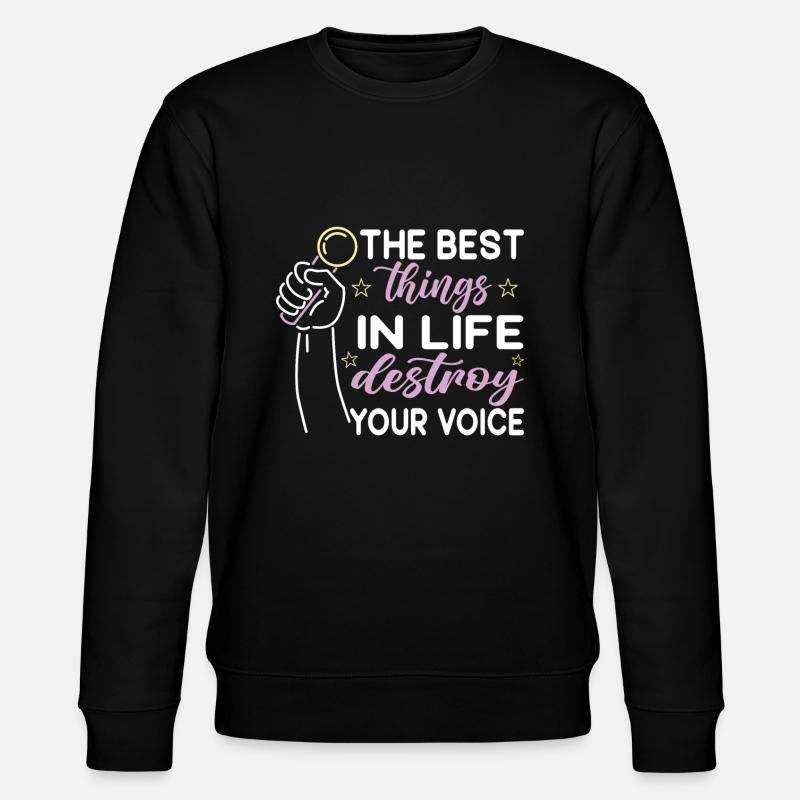 Lustiger Karaoke-Sänger - Stanley/Stella Unisex Bio-Sweatshirt CHANGER  - Schwarz
