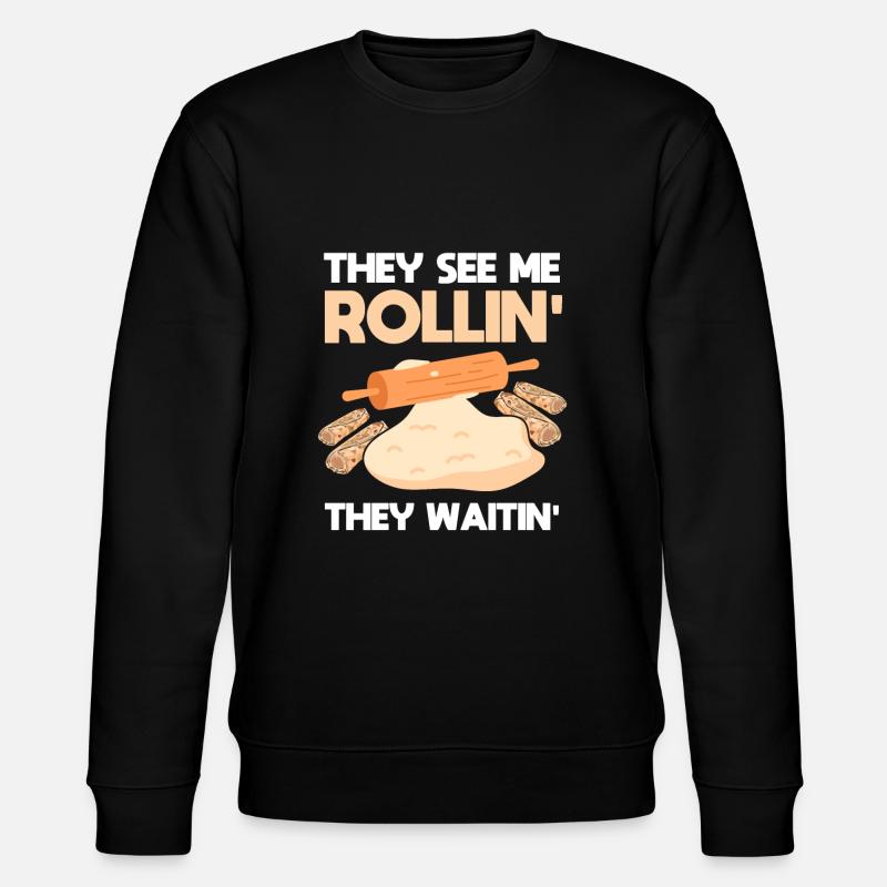 Lefse making lefsa - Stanley/Stella CHANGER Unisex Organic Sweatshirt - black