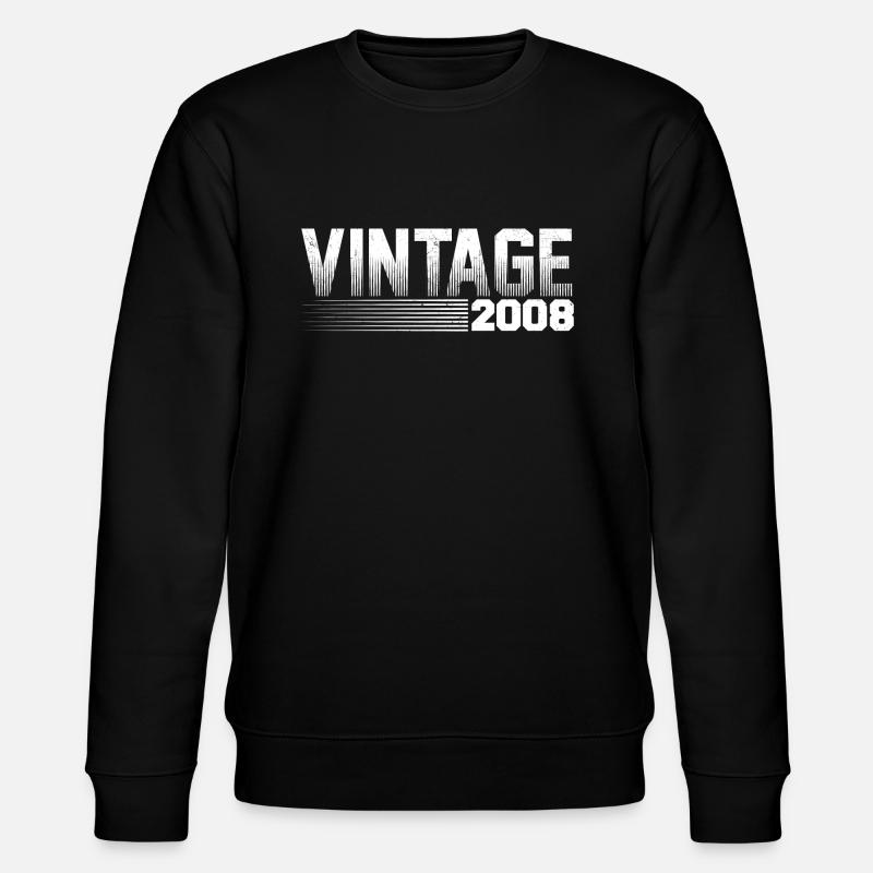 Millésime 2008 Anniversaire Rétro 2008 - Sweat bio CHANGER Stanley/Stella Unisexe - noir