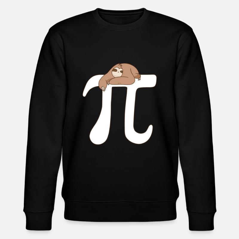 Math Sloth Pi - Stanley/Stella Unisex Bio-Sweatshirt CHANGER  - Schwarz