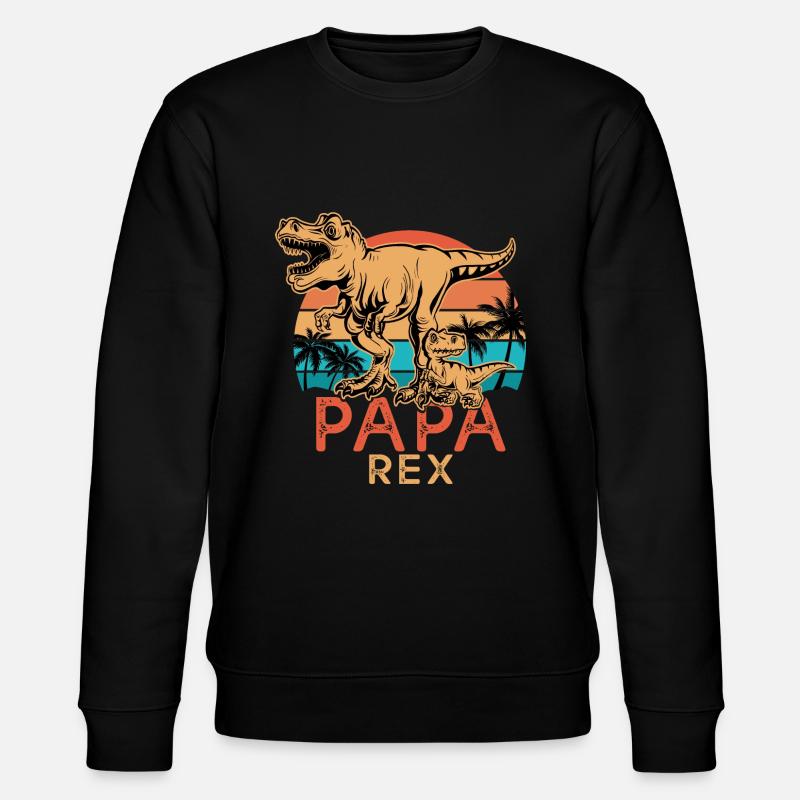 Geschenk dad t rex - Stanley/Stella Unisex Bio-Sweatshirt CHANGER  - Schwarz